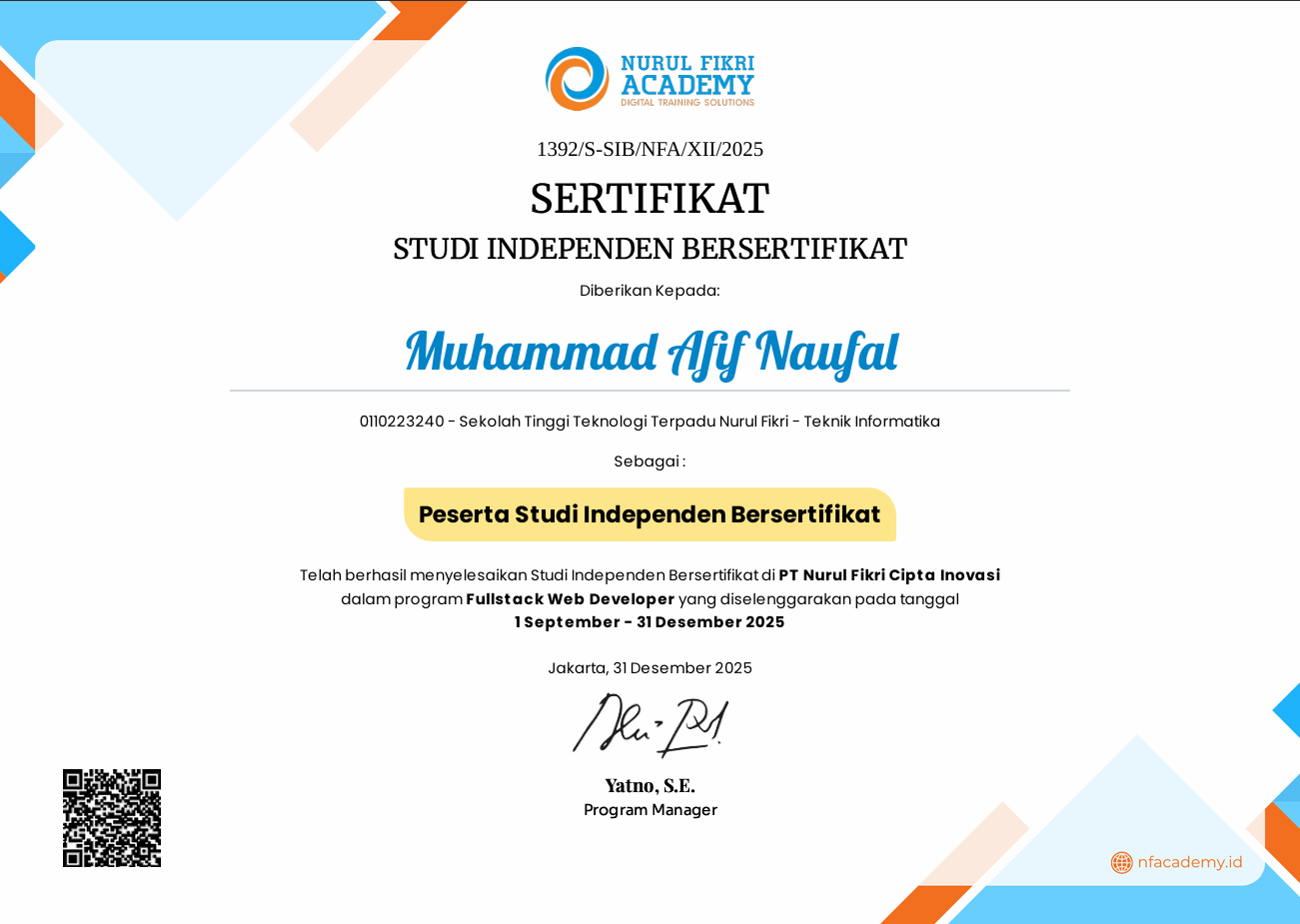 Full Stack Web Developer